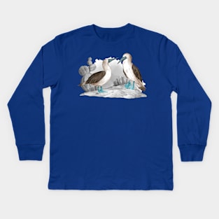 Watercolor Bird Hand Drawn Kids Long Sleeve T-Shirt